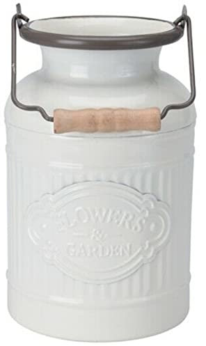 Rammento Milk Churn Planter - Cream Vintage Decorative Bucket Planter, Perfect for Flower Display, Enhances Your Home with Retro Charm