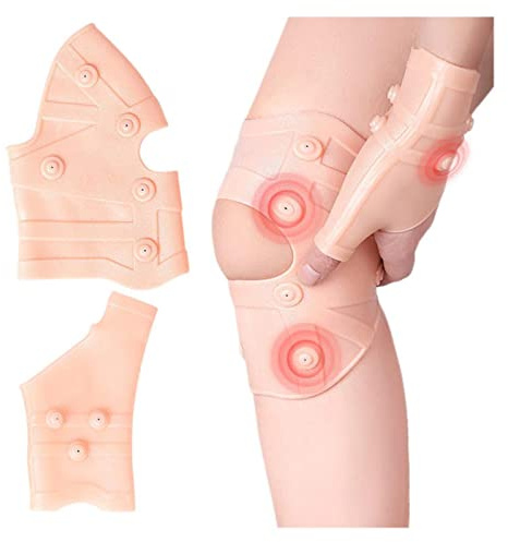 HAOSEM 2 rodilleras ultrafinas de silicona, impermeables, para el dolor de las articulaciones y la rótula