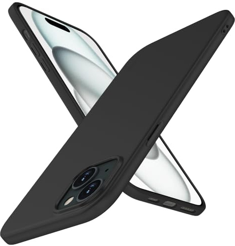 X-level für iPhone 15 Hülle, Dünn Weich Case, Schwarz | Handyhülle Soft Silikon Bumper Cover Kratzfeste Schutzhülle