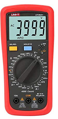 UNI-T Uni-trend Multimeter clamp meter UT39A+ UT39C+ UT39E+ UT39C Digital Multimeter Auto Range With LCD Backlight Data Hold Multimetro tester(UT39A+)
