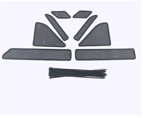 QUENPE for Nissan, for Qashqai, for J11 2018 2019 2020, mittlerer Insektenschutzgitter-Frontgrilleinsatz, Netz, Anti-Mücken-Staubschutz Abschirmgitterabdeckung (Size : Without Radar)