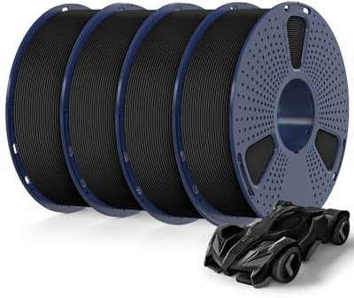 SUNLU 4kg PETG Filament 1.75mm, Hohe Geschwindigkeit 30-600mm/s, 4 Stück 1kg Reusable Spulen