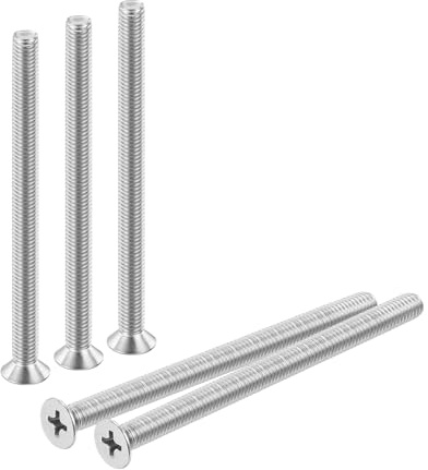 uxcell 20 pcs M5-0.8x70 Machine Screws Phillips Pan Cross Head Screws Fasteners Bolts 304 Stainless Steel Silver for Wall Socket,House Repairs