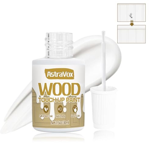 AstraVox Wood Touch Up Paint Pen, 1.5 Oz White Paint for Wood Repair