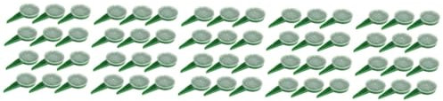 Sosoport 5sets Cranked Gardening Seeder Mini Spreader Drop Spreader Garden Seeder Lawn 12pcs*5