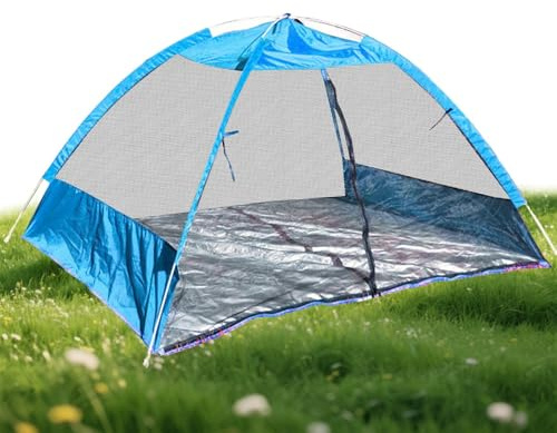 Strandschatten, UPF 50 Sonnenzelt, wasserdichtes UV-Schutzdach, leichtes Design für 2-4 Personen, für Familienspaß, Angeln, Reisen, Camping, Outdoor-Unterschlupf, 200 x 200 x 140 cm