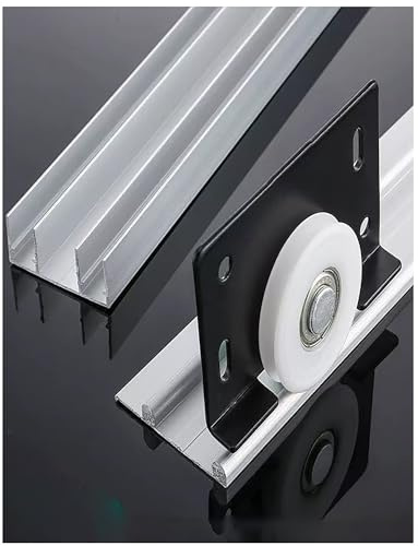Sliding Door Track Kit - Triple Rail for Wardrobe and Cabinet Glass Doors