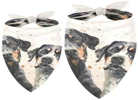 Hundehalstuch, 2 Stück, Schwarz und Weiß, Labrador-Lätzchen, Halstuch, Zubehör für kleine, mittelgroße und große Hunde, Welpen, Katzen, Haustiere