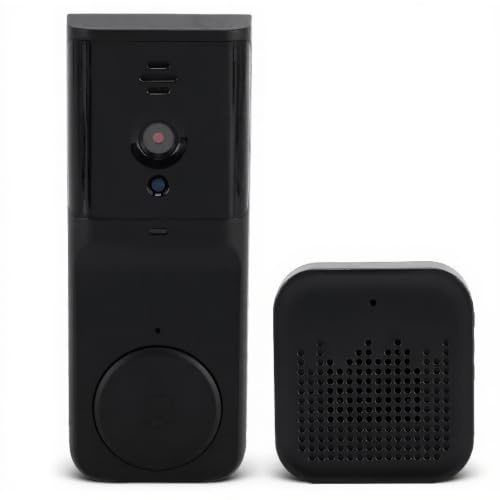 Luocute HD Video Doorbell, Wireless 2 Way Talk, Motion Detection IP65 Water Resistant Camera with Wide Angle for Home Security, Intelligent APP Control with Storage