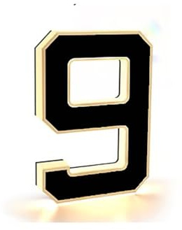 Lighted House Numbers for Outside, 2.65Inch New Waterproof Illuminated Address Numbers Sign, 12v Modern LED Light up Backlit House Number for Home, Garage, Shop (9)