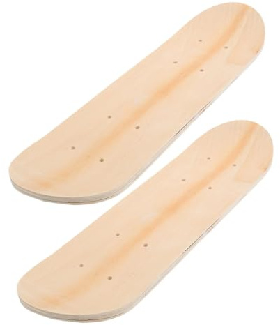 BRIGHTFUFU 2 Stück Skateboard Mädchen aus Ahornholz 23,6 Zoll Selbstgemacht Kreativität Doppeltes Blanko Deck für Kindergarten Kunstprojekte und Einfache Bemalung