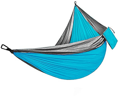 Ultraleichte Reise-Hängematte für Camping, 300 kg Kapazität (270 x 140 cm), atmungsaktiv, schnell trocknend, Nylon-Fallschirm, perfekt für Outdoor-Abenteuer und Rucksackreisen
