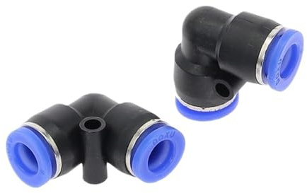 Hubloom PV PVG L Shaped Elbow 4mm-16mm OD Hose Tube One Touch Push in Air Pneumatic Connector Fittings Plastic Gas Quick Fitting(PV-14-12mm)