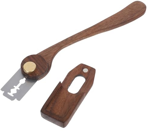 SUPVOX Cuchillo para Cortar Pan Europeo con Hoja de Acero Inoxidable y Mango de Madera de Haya, Herramienta para Marcar Masa Madre y Accesorios para Hornear Pan en Cocina Doméstica