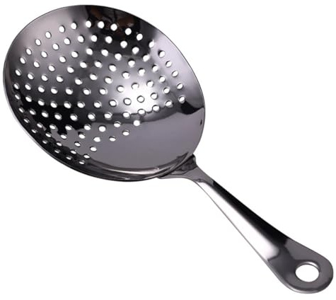 OATIPHO Colino da Cocktail in Acciaio Inox 304 Nero Utensile da Cocktail per Bar e Ristoranti e Cubetti di Ghiaccio Accessorio Ergonomico per Preparazione Bevande e Feste