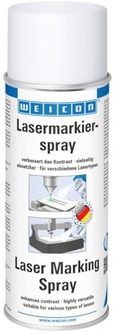 WEICON Spray de marcado láser de 400 ml para grabado láser y marcado de metales, vidrio, cerámica, etc.
