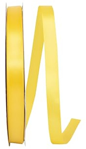 Reliant Ribbon 4950-662-03C Double Face Satin Ribbon, 5/8 Inch X 100 Yards, Yellow Gold