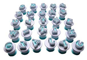 BRAVOLUNE 26 Pc Della Lettera Di Alfabeto Della Torta Del Fondente Di Alfabeto Lettere Maiuscole Goffratrice Taglierina Fai Da Te Del Biscotto Del Biscotto Taglierina Della Torta Lettere Biscotto Mold