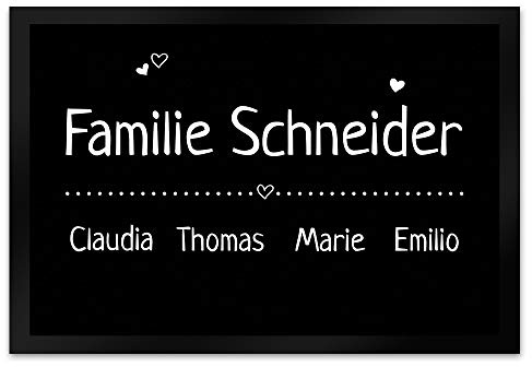 trendaffe - Familienname Fußmatte personalisiert mit deinen Namen