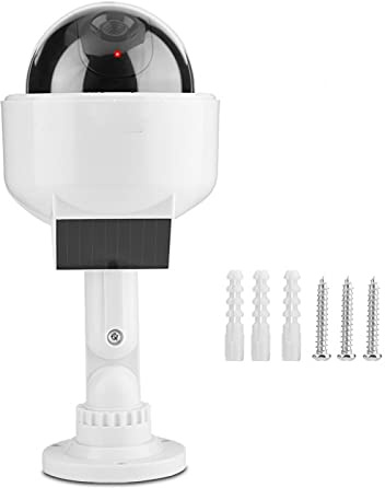 Kuuleyn Gefälschte Überwachungskamera, CCTV-Kamera, Dummy-Kamera Indoor & Outdoor Realistische Kuppelform Solar-Überwachungskamera für Zuhause/Lager