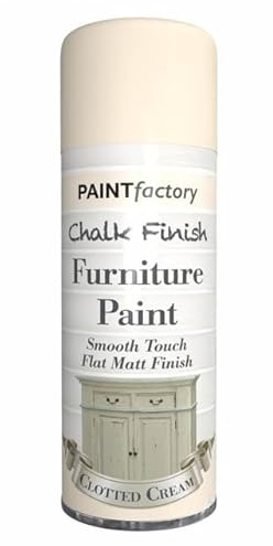 Classic Signature - 3 x Chalk Finish Clotted Cream Spray Paint 400ml - Aerosol Furniture Spray Paint Smooth Touch Matt FinishHome and Office