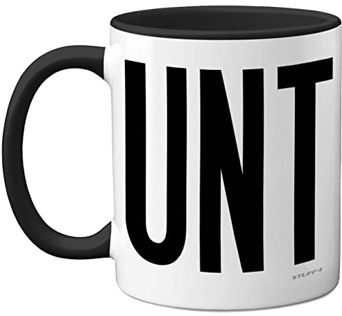 Funny Mugs for Women and Men, C UNT Mug | Fun Sarcastic Slogan Gifts for Work Colleagues, C*nt Crude Rude Novelty Joke Gag Humour Birthday Present Friends