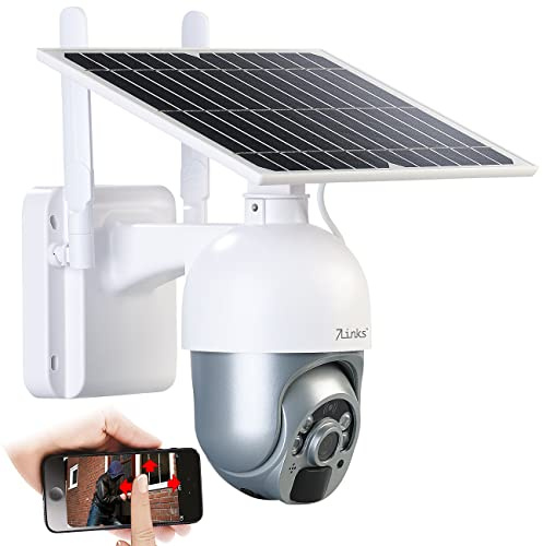 7links Überwachungskamera LTE: 4G-Pan-Tilt-Überwachungskamera, Full HD, Akku, Solarpanel, App, IP65 (LTE Solar, Überwachungs Camera mit SD Karte, 3G)