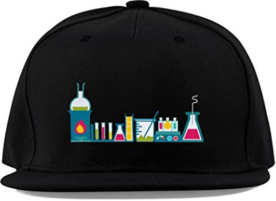 Maikomanija Chimie Lab Science Expérience Science Fair Coton Visière Plate Fullcap Baseball Casquette Trucker Chapeau Unisexe Sport Respirant, Noir , taille unique
