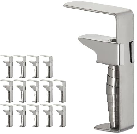 Relaxdays 5 Pinzas Sujetar Manteles, Clips Mesas hasta 4 cm, Acero Inoxidable, Comedor, Jardín Terraza, Balcón, Plateado