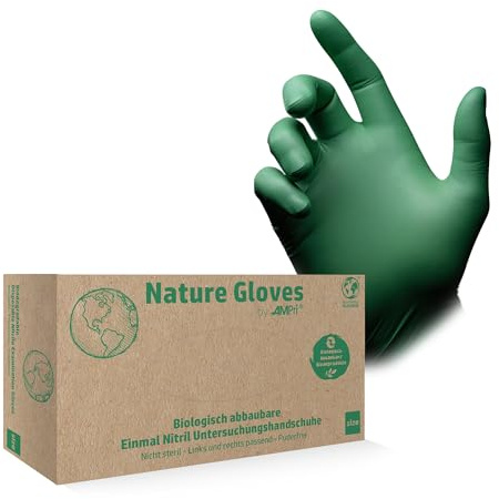 Gants de nature AMPRI Biodégradables en nitrile, sans poudre