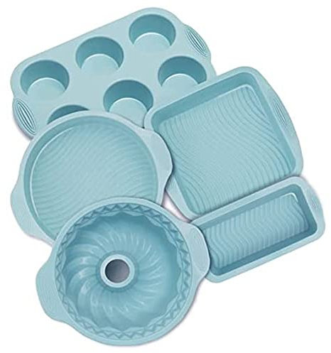 Anlayliay Silicone Bakeware Set - Baking Pans Set for Cakes, Bread, Pizza