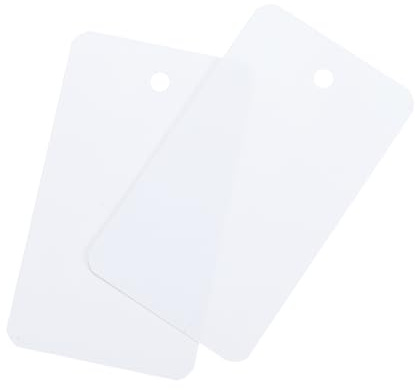 QUARKZMAN tomma vattentäta plastfraktetiketter med öljetter, tomma etiketthängen, ventilmärkning, utomhusmärkning, 4 x 7 cm (1,57 x 2,76 tum), förpackning med 200, vit