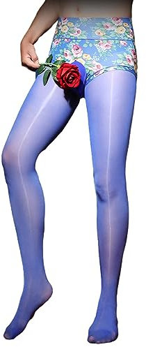 BESYFAY Herren Sissy Sexy 8 Den Öl Glänzend Strumpfhosen Seidig Glänzende Unterwäsche Durchsichtig Strumpfhose