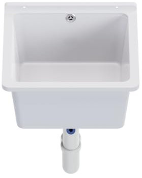 Lavandino esterno giardino garage cantina lavanderia officina lavello (bianco)