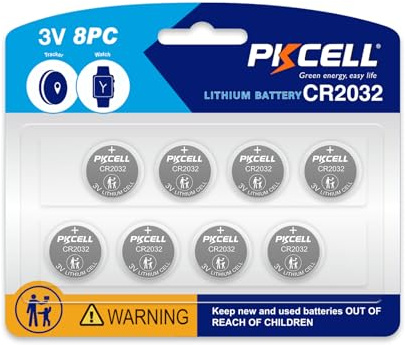 PKCELL CR2032 Batteries 8-Pack 2032 Lithium Battery CR2032 Lithium 3V Coin Battery