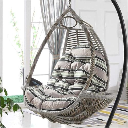 Cojín para silla de columpio de ratán para jardín, patio, hamaca con forma de huevo para decoración de muebles de interior y exterior, 20 x 20 pulgadas