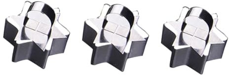 TINEASUR 3pcs Stainless Steel Molds Six-Pointed Star Cookie Cutters Pusher for Baking Desserts and Sushi Stainless Steel Mousse for Creative Cooking Boys and Girls