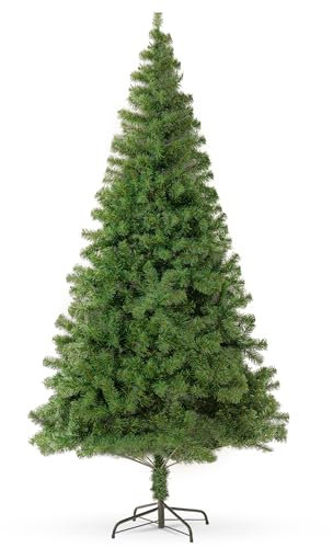 FB FunkyBuys 5ft Artificial Christmas Tree with 650 PVC Tips and Foldable Metal Stand, Quick Setup Bushy Xmas Tree for Home/Office Holiday Decoration - Green Indoor Outdoor Christmas Decorations