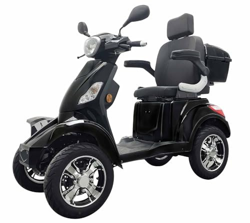Elektromobil “Vita Care 4000”, 25 km/h, 20Ah, 50 Kilometer Reichweite, Blei-Gel Batterie, Seniorenmobil, E-Mobil, Senioren, Seniorenroller Straßenzulassung, Elektrofahrzeug, Schwarz