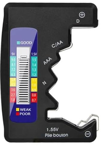Universal Battery Tester Checker, Digital Battery Capacity Level Tester for C AA AAA D N 9V 1.5V Button Cell Small Mini Batteries