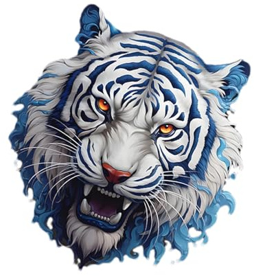 Generisch Pegatina para coche, pegatinas decorativas para coche, diseño de cabeza de tigre, pegatinas para moto, resistentes a los arañazos, pegatinas de decoración para el exterior del coche