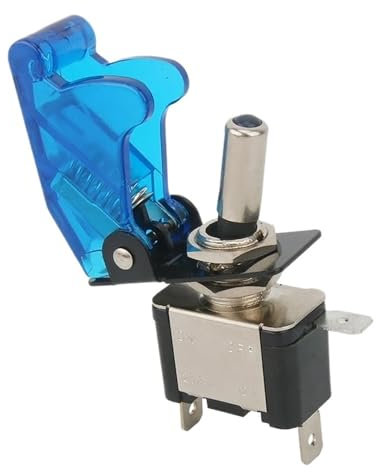 Interruttore a levetta illuminato for camion for barche for auto con protezione ribaltabile for aeromobili di sicurezza 12V20A trasparente * 2 pezzi(ORANGE)