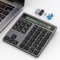 Tastierino Numerico Wireless Bluetooth/2.4G con Calcolatrice - Tastiera Numerica Wireless Doppia Modalita Sottile a 34 Tasti, Tastiera Esterna per Inserimento Dati e Calcolo, Tastierino Numerico 2in1