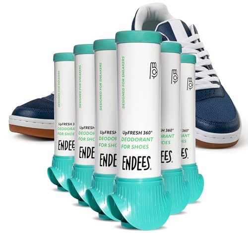 Endees UpFresh 360° skodeodorant i spray (3 x 100 ml) – hållbar svalka med enkel applicering 360° – unisexlukt – neutraliserande deodorant för sport, daglig användning, 6-pack