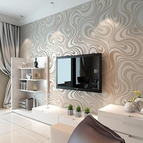 Trafagala Taupe Wallpaper Cream Wallpaper for Living Room Hallway Bedroom Lounge Wall Mural Modern Geometric