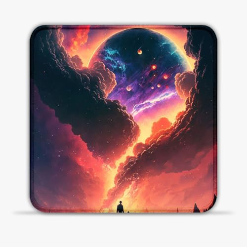 Tapis Souris Portable Sunset Fantasy (20X20) CM 7.87(in) Tapis Souris Silencieux en Tissu SU Tapis Souris Bureau en Fibre Superfine Compatible avec Les Souris Laser et optiques