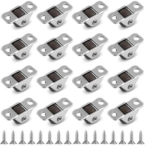 Giantree 16 Stück Möbelrollen Klein, 1,2 cm Gummi Laufrollen mit Stahloberplatte, Leise Bockrollen Mini-Lenkrollen für Möbel Schränke Werkzeugkisten DIY-Projekte und Kleingeräte