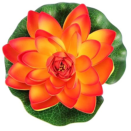 Gatuida 6piezas Simulación De Nenúfar Plantas De Estanque Artificiales Decoración De Estanques Flores De Loto Rojas para Decoración De Jardín