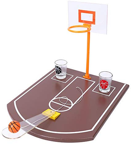 KIMISS Mini -Tisch -Basketball, Trinkspiel Acrylboard Innovative Spielzeug Tive Friends Family Sport für Bar Party Games Glass Entertainment Fun Sports Neuheit Indoor/Outdoor Travel