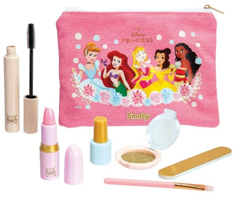 Smoby – Disney Princess Make Up Set – Schminkspielzeug mit 6 Zubehörteilen – Beauty-Spielset mit unechter Spielkosmetika im Etui für Kinder ab 3 Jahren